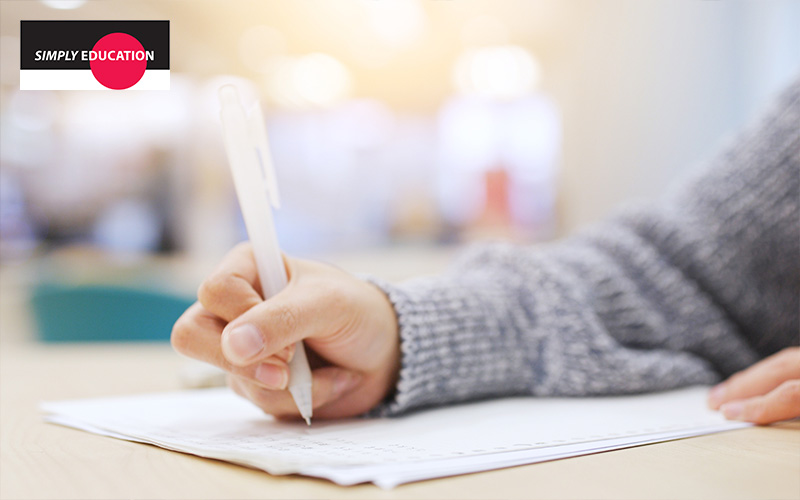 Student doing revision homework