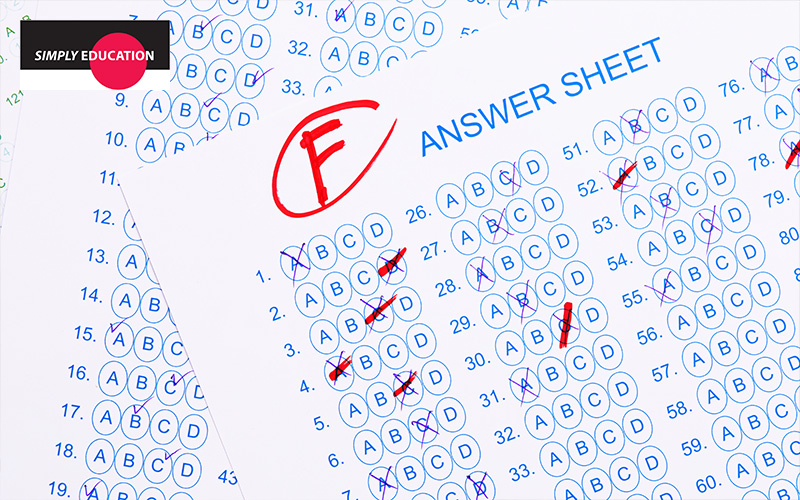 F on a answer sheet