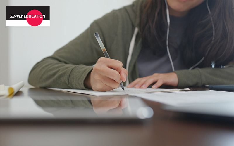 student doing revision