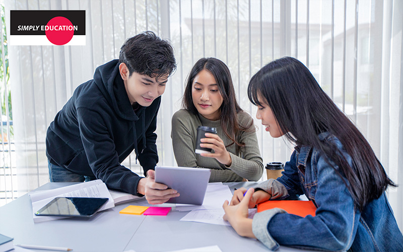 Group of students in discussion